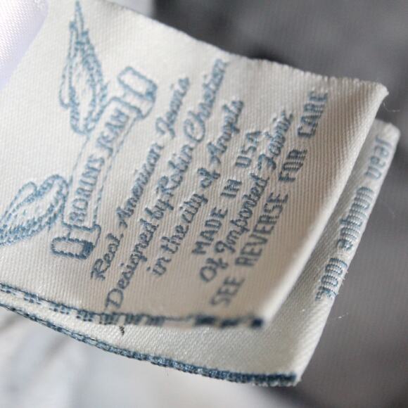 Robins Jean Long Flap Mens 36 Black Gray Studded Biker Y2K D5851 BRNSNAKE - Picture 9 of 12